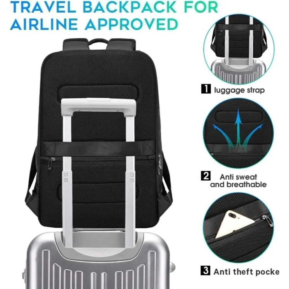 🆕BANGE Business Commute Backpack Waterproof fit 15.6 Inch backpack,Travel Bag